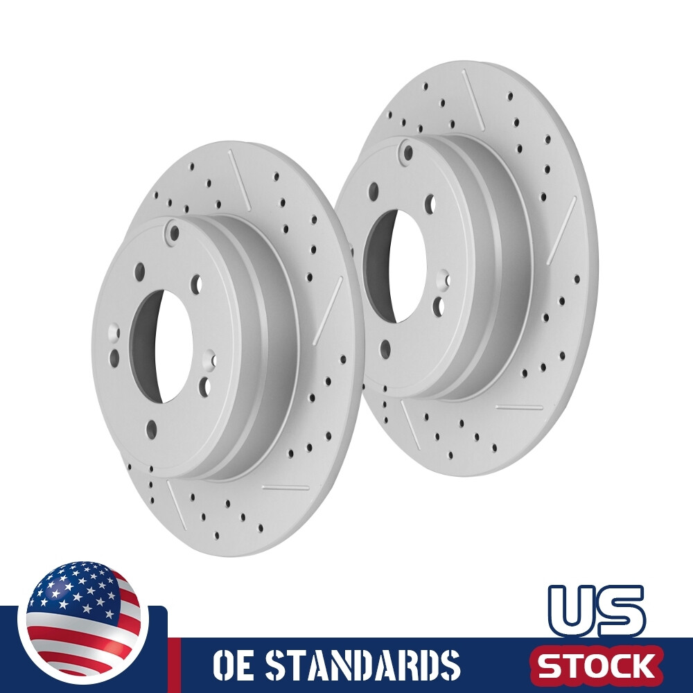 For Hyundai Sonata Azera Kia Cadenza Optima Rear Drilled Disc Brake Rotors
