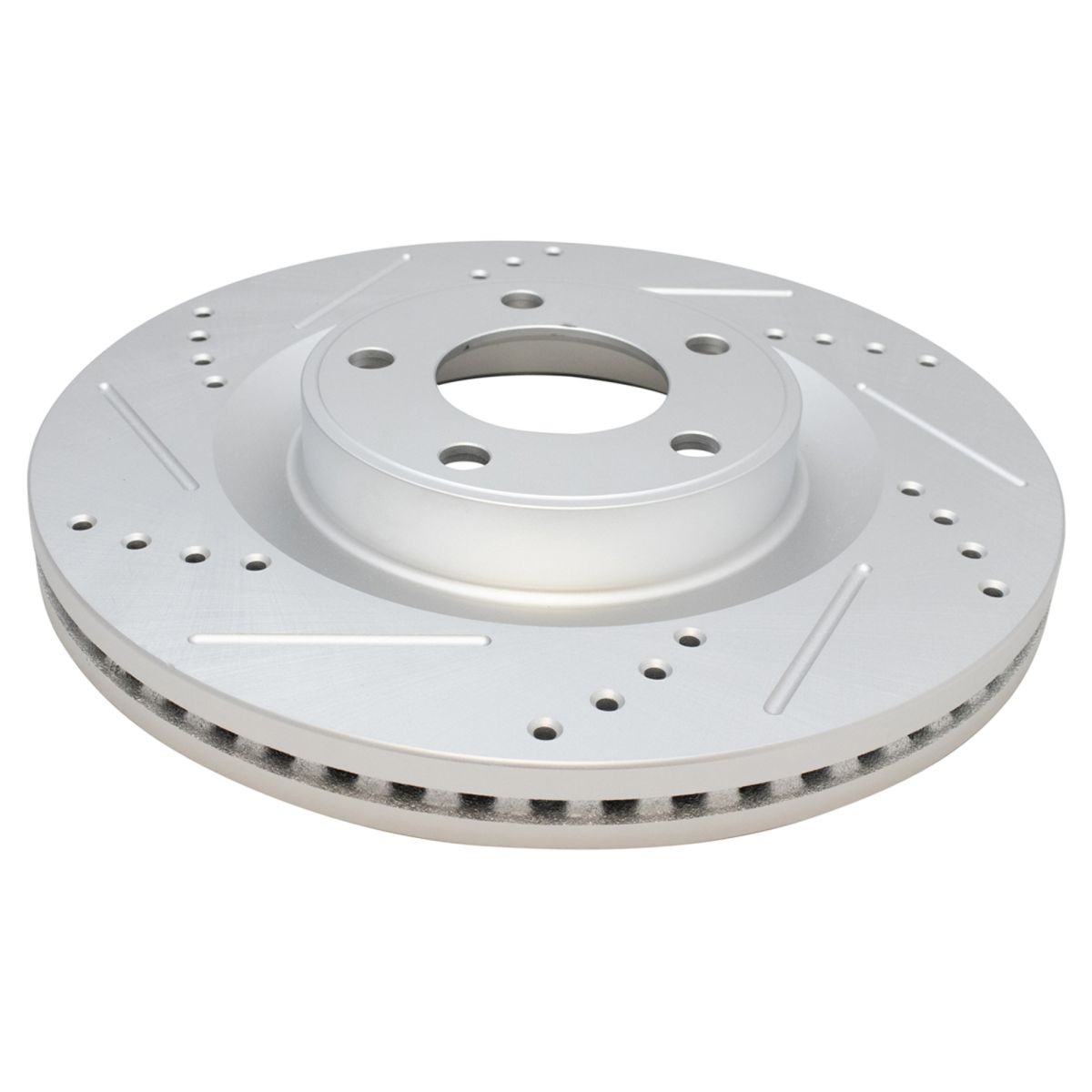 Front Rear Ceramic Brake Pad & Performance Drilled Slotted Rotor Kit