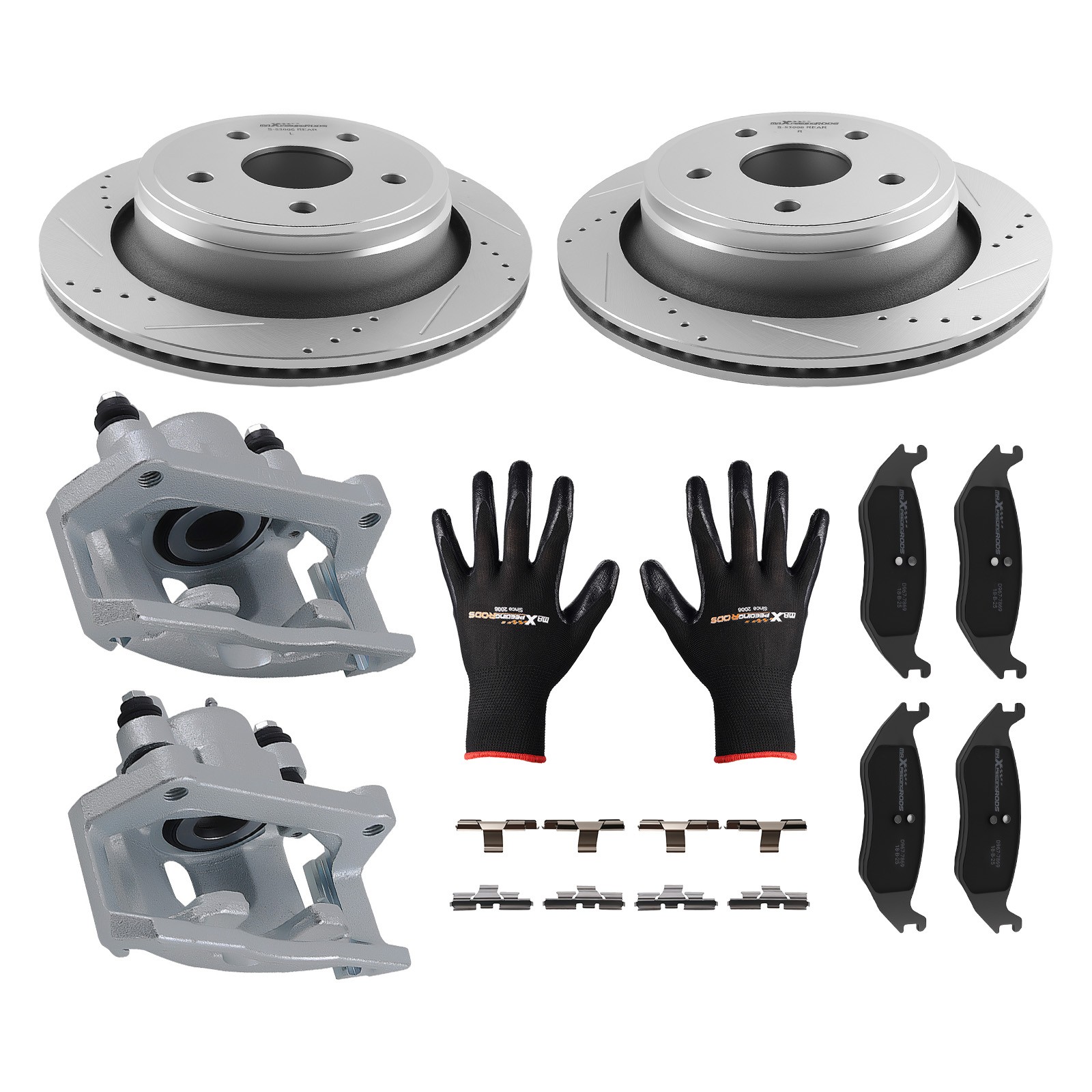 352mm Rear Brake Rotor Caliper & Pad Kit for Dodge Ram 1500 2005-2010 18-B4837