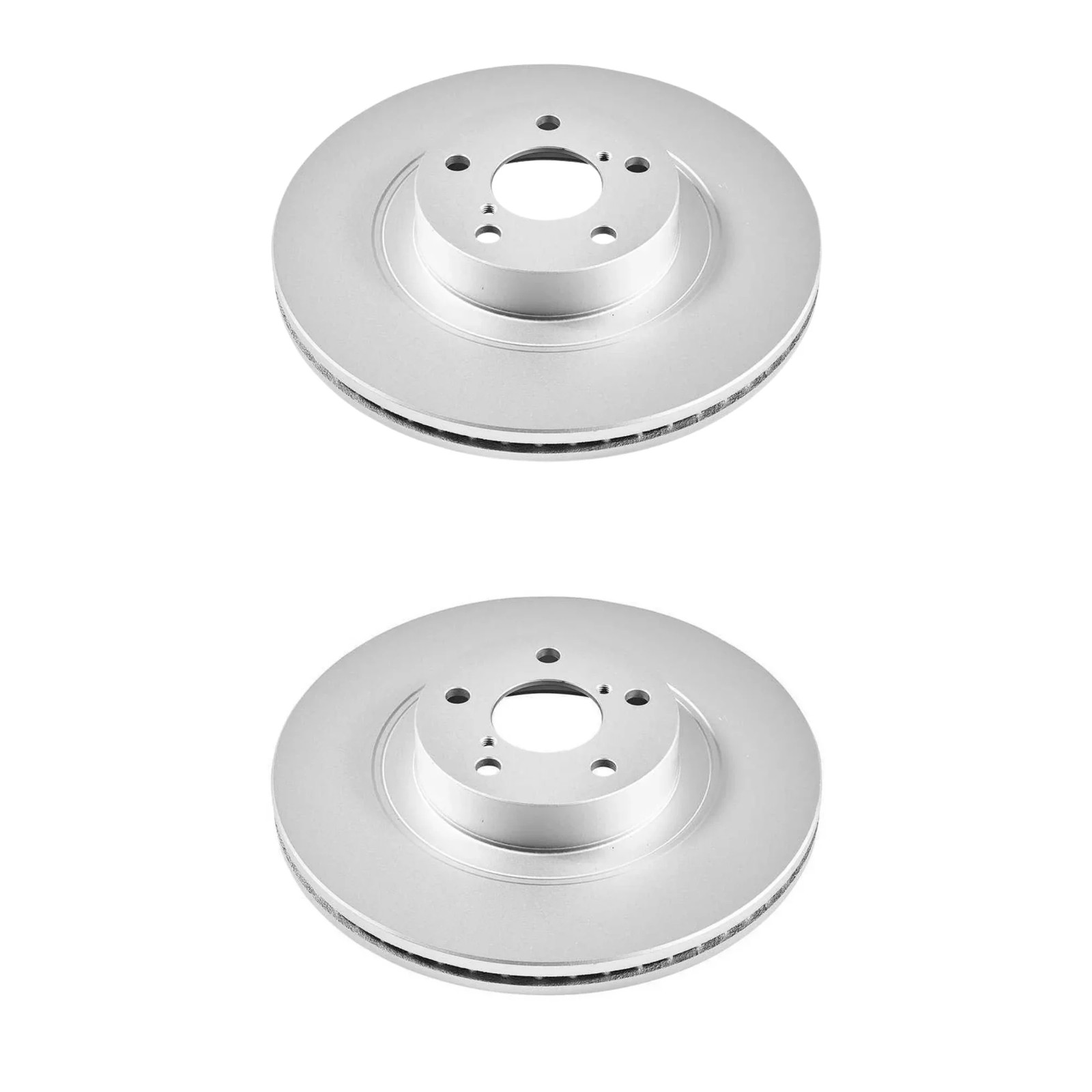 Front Set of 2 Geomet Coated Disc Brake Rotors POWERSTOP JBR1165EVC
