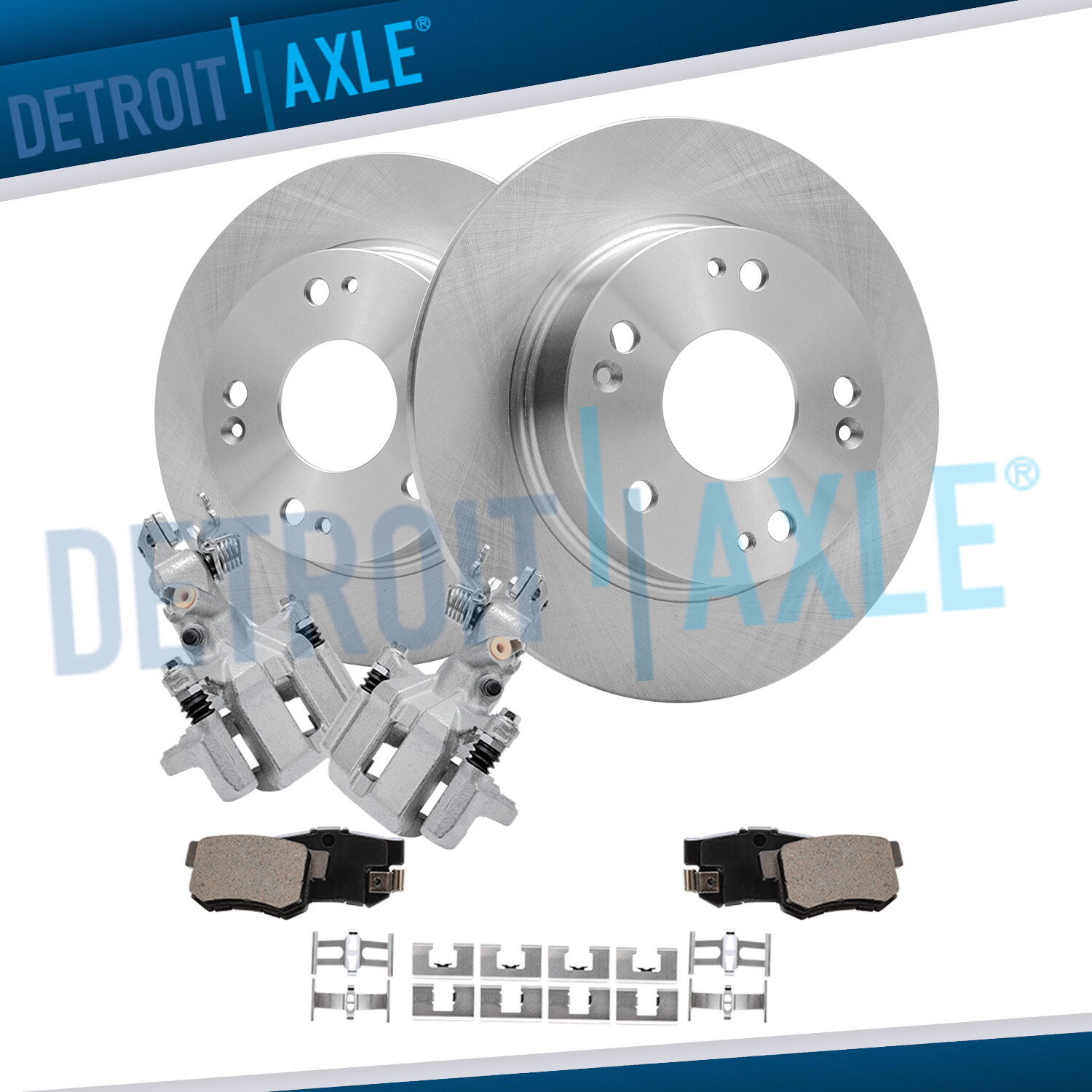 260mm Rear Disc Rotors Calipers Brake Pads for 2003-2007 Honda Accord Acura TSX