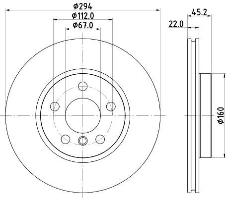 2x Front Brake Disc Fits BMW Mini Mintex MDC2681 Outer Ø 294mm Vented