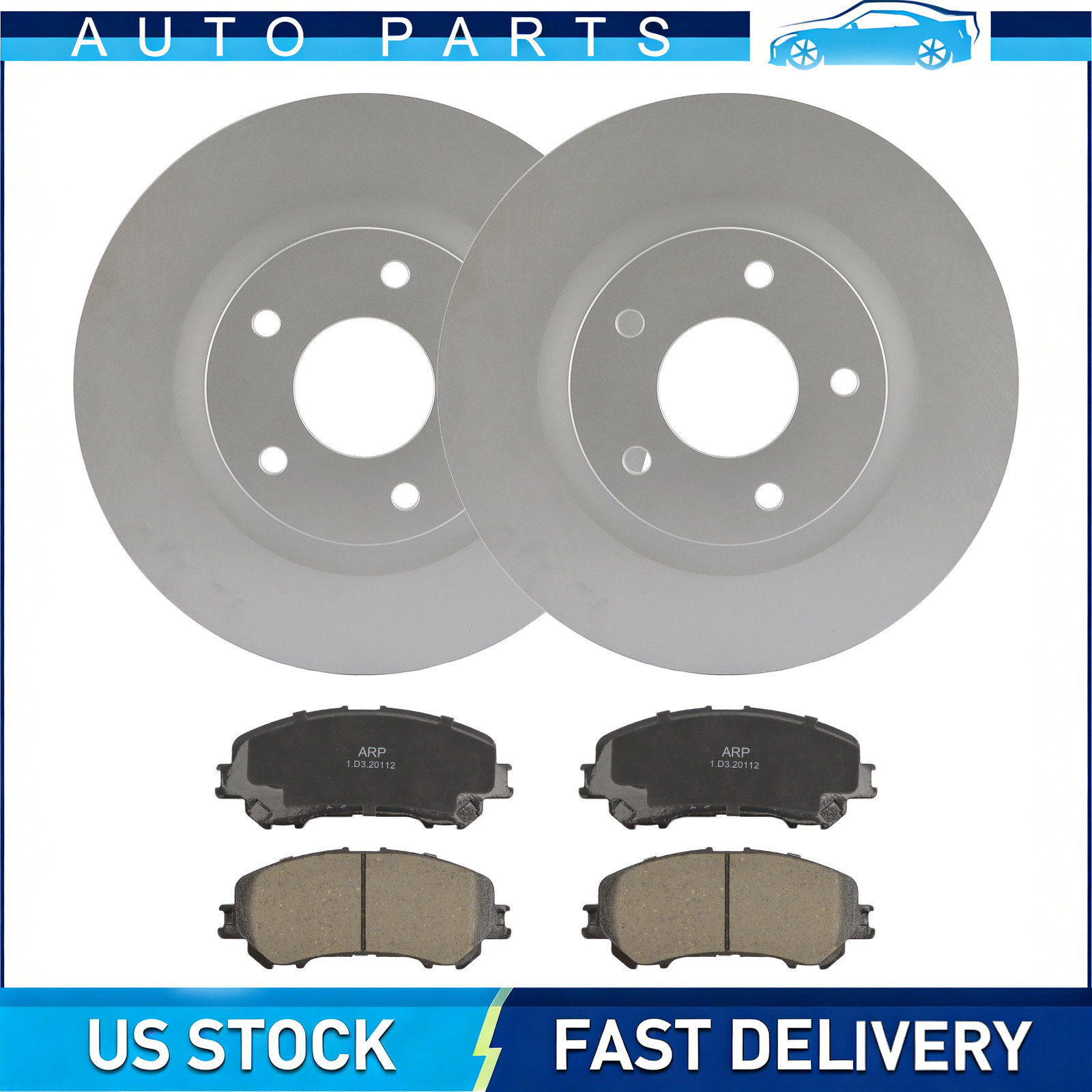 31512 Front Disc Rotors & Ceramic Pads for 2014 2015 2016 2017 Nissan Rogue
