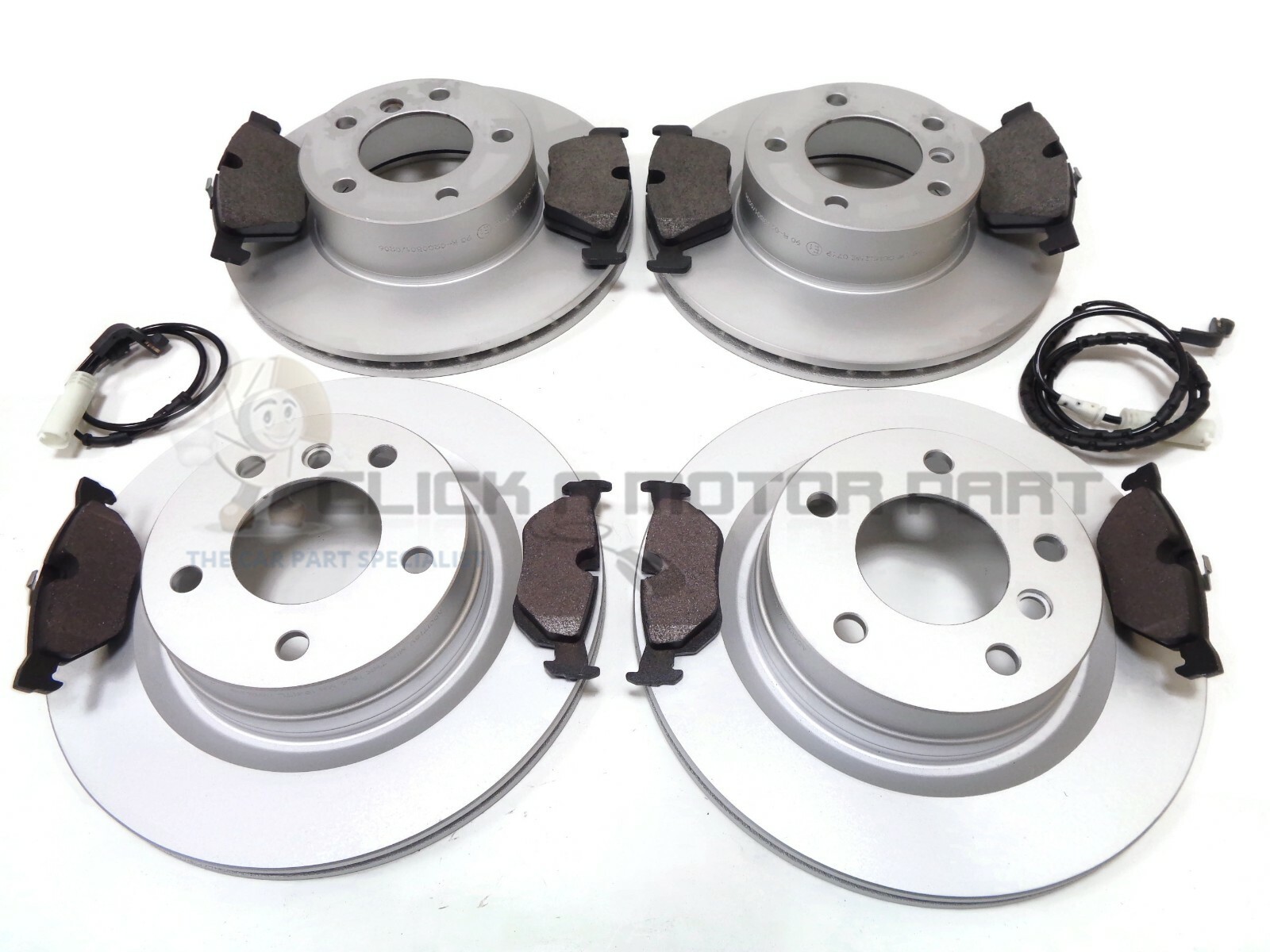 BMW 320D 150 BHP E90 05-11 FRONT & REAR BRAKE DISCS & PADS & SENSORS CHECK SIZE