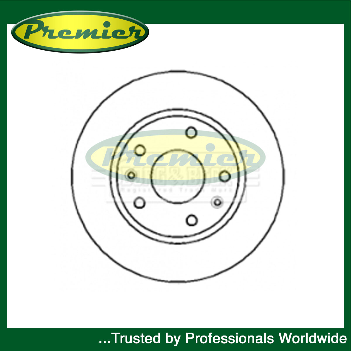 Premier Front 1x Brake Disc Fits Land Rover Freelander 1.8 2.0 TD4 2.5 SDB101070