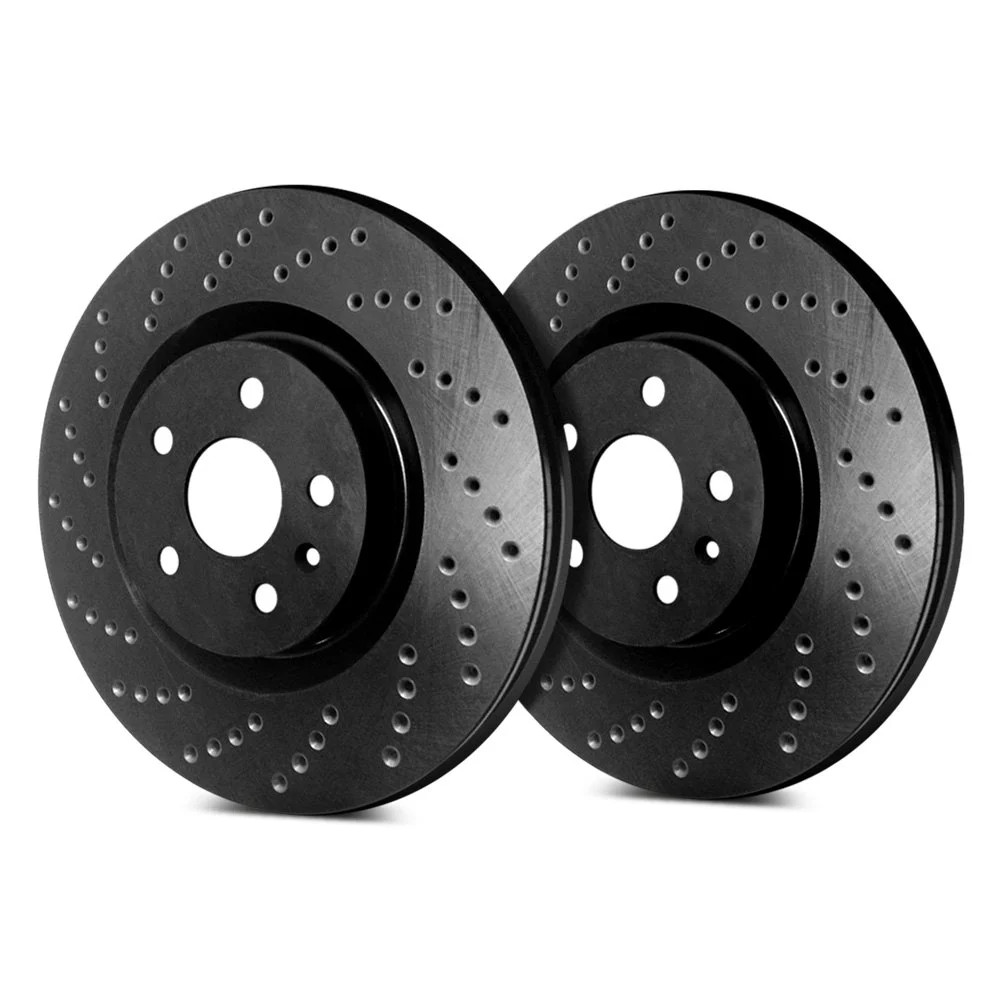 For Mercedes-Benz E320 94 Cross Drilled 1-Piece Front Brake Rotors