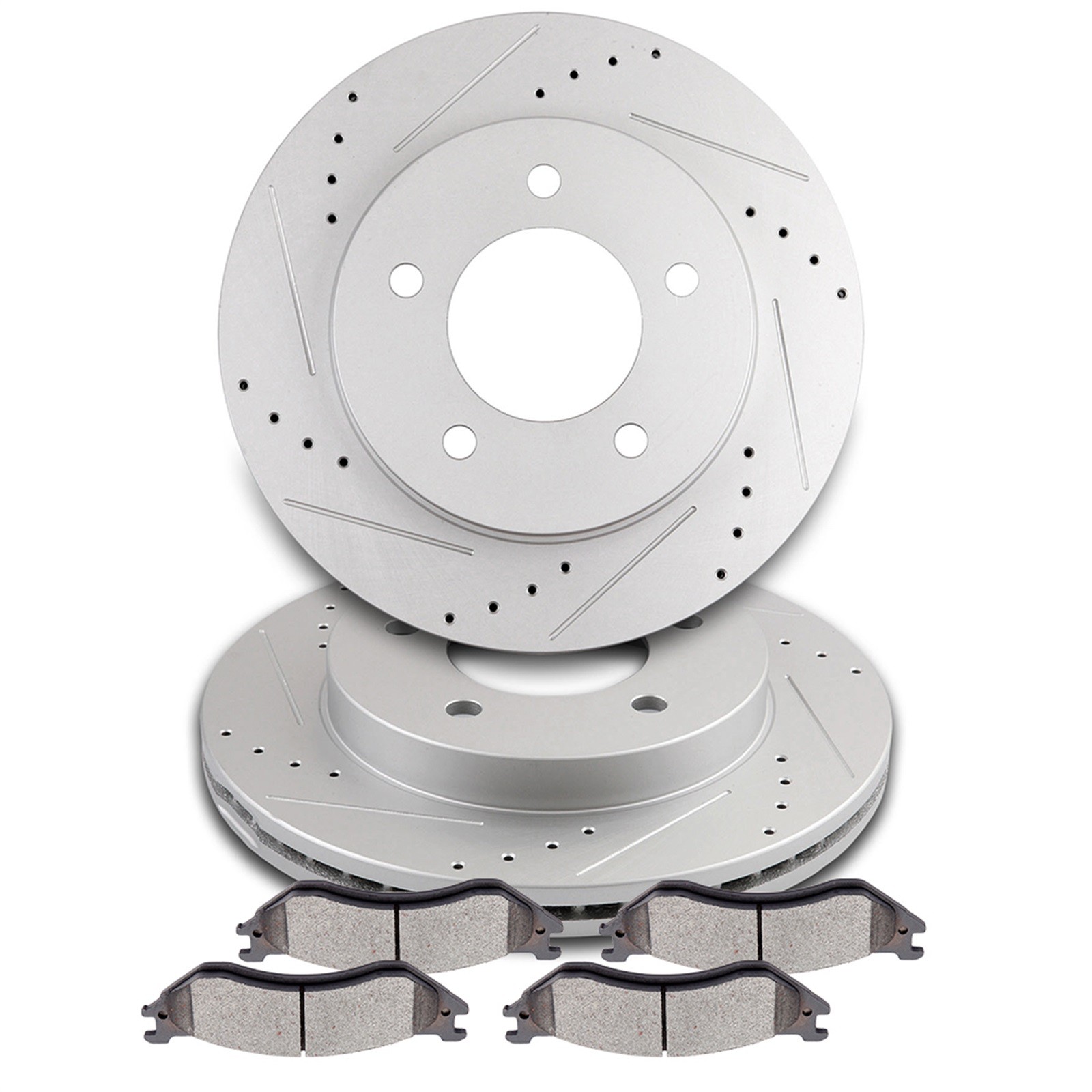 Front 2x Brake Rotors And 4x Ceramic Pads Vented For 1999-2002 2003 Ford F-150