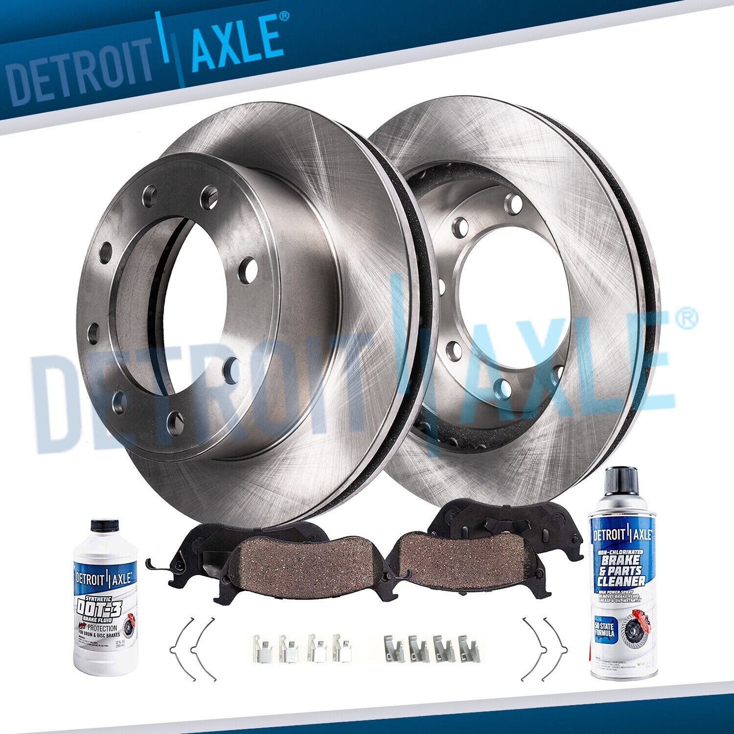 Front Rotors + Brake Pads for 2000 – 2004 Ford Excursion F-250 F-350 Super Duty