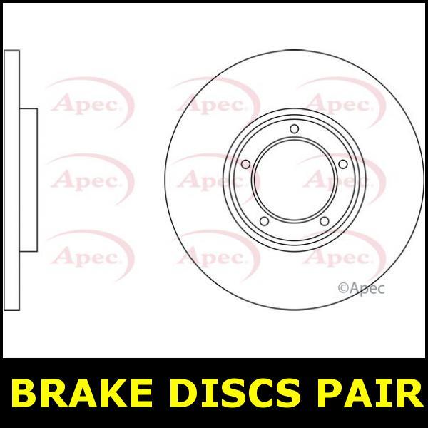 Brake Discs Pair Front FOR FORD TRANSIT 82bhp 2.5 85->91 Diesel Apec
