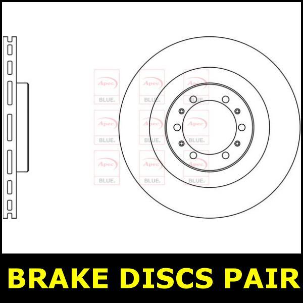 Brake Discs Pair Front FOR MITSUBISHI L200 115bhp 2.5 01->07 CHOICE1/2 Blue