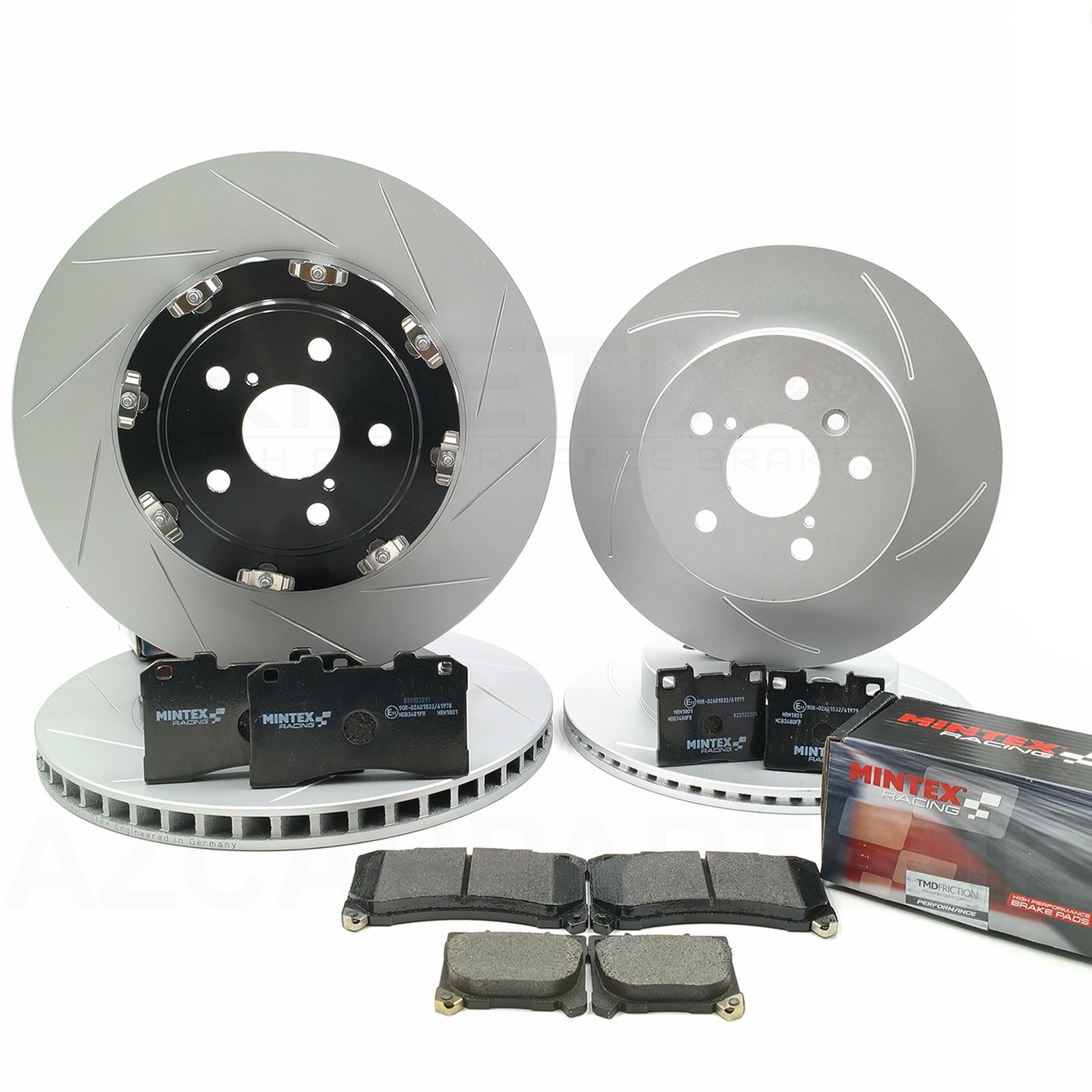 FOR TOYOTA YARIS GR 2020- FRONT REAR BRAKE DISCS MINTEX RACING PADS 356mm 297mm