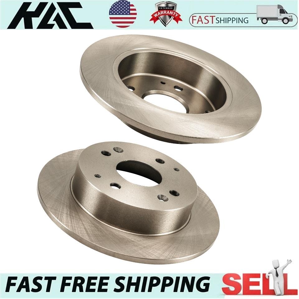 Rear Solid Brake Rotors For 1998-2002 Honda Accord 2.3L & 1998-1999 Acura CL