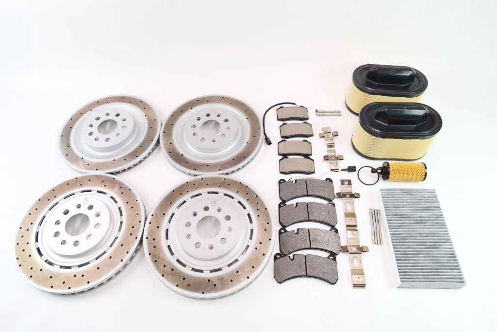Maserati Ghibli Quattroporte front rear brake pads rotors LOW DUST 17-22 #1313