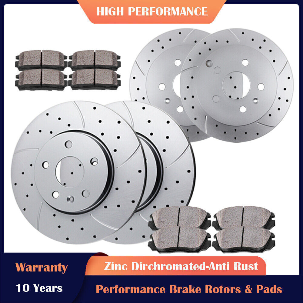 321mm Front Rear Brake Rotors Discs and Pads Fit Chevrolet Equinox GMC Terrain
