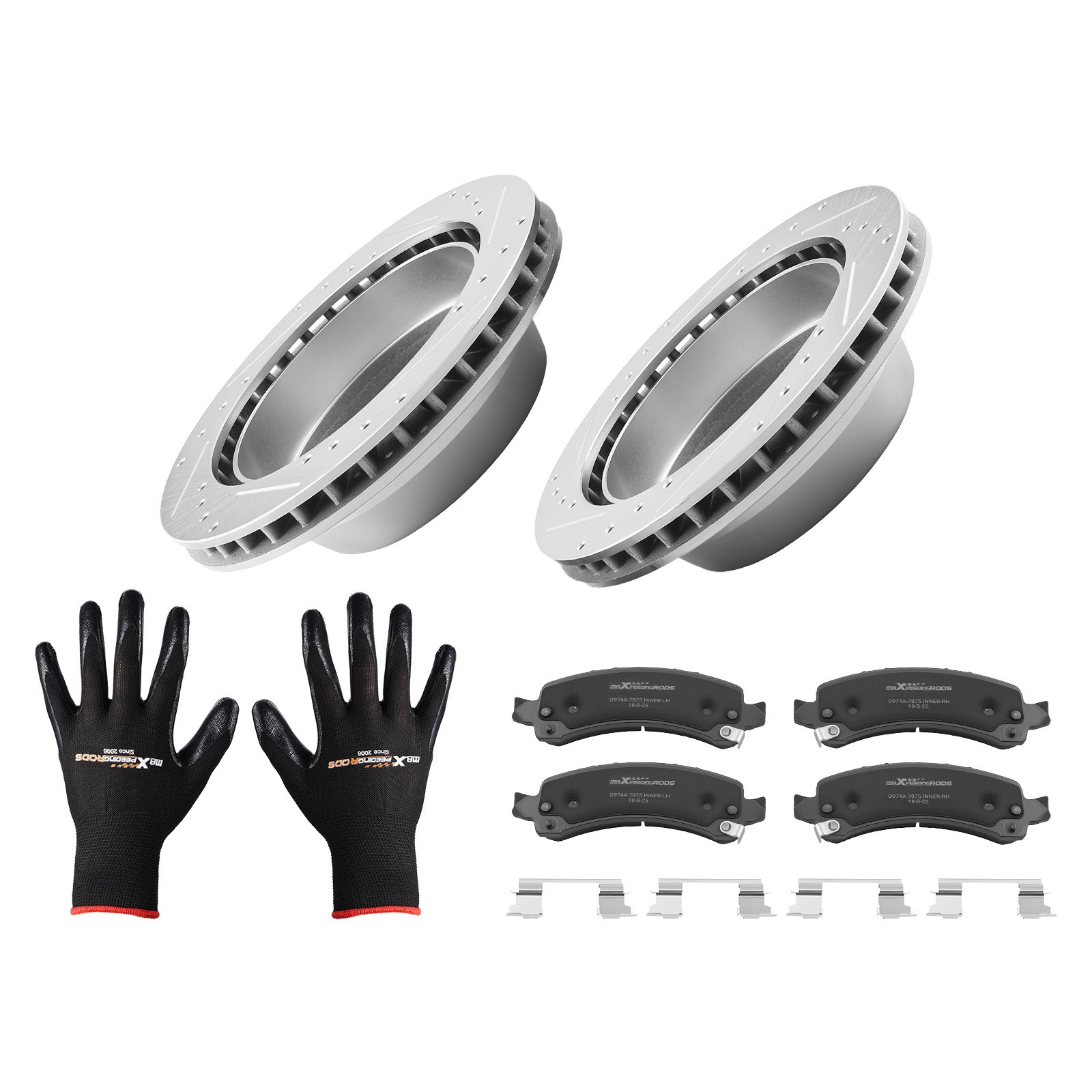 330mm Rear Drilled Brake Rotors+Pads for GMC Yukon XL 1500 02-06 S-55084 P-974A