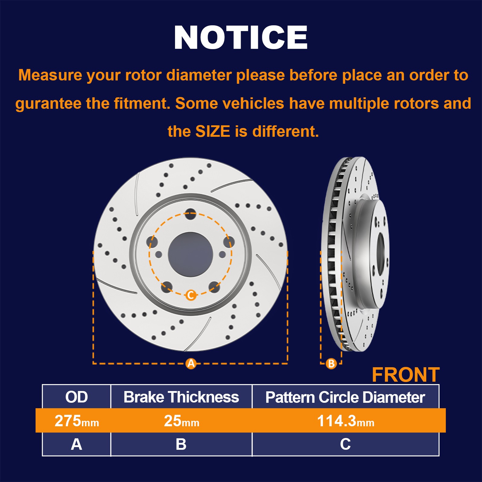Front Rear Brake Rotors and Ceramic Pads for 2006-2018 Toyota Rav4 Lexus HS250H