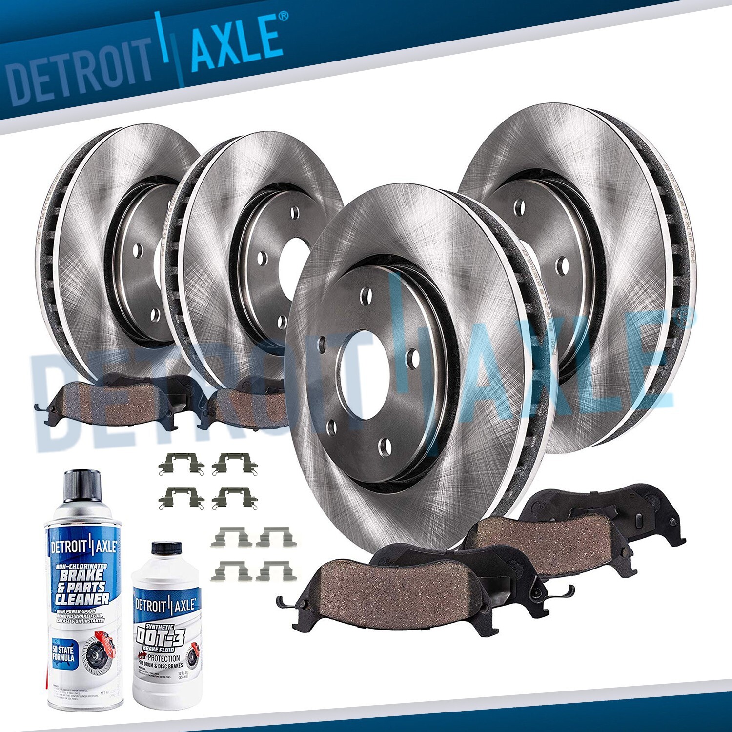 Front Rear Disc Brake Rotors + Brake Pad Kit for Infiniti QX60 Nissan Murano