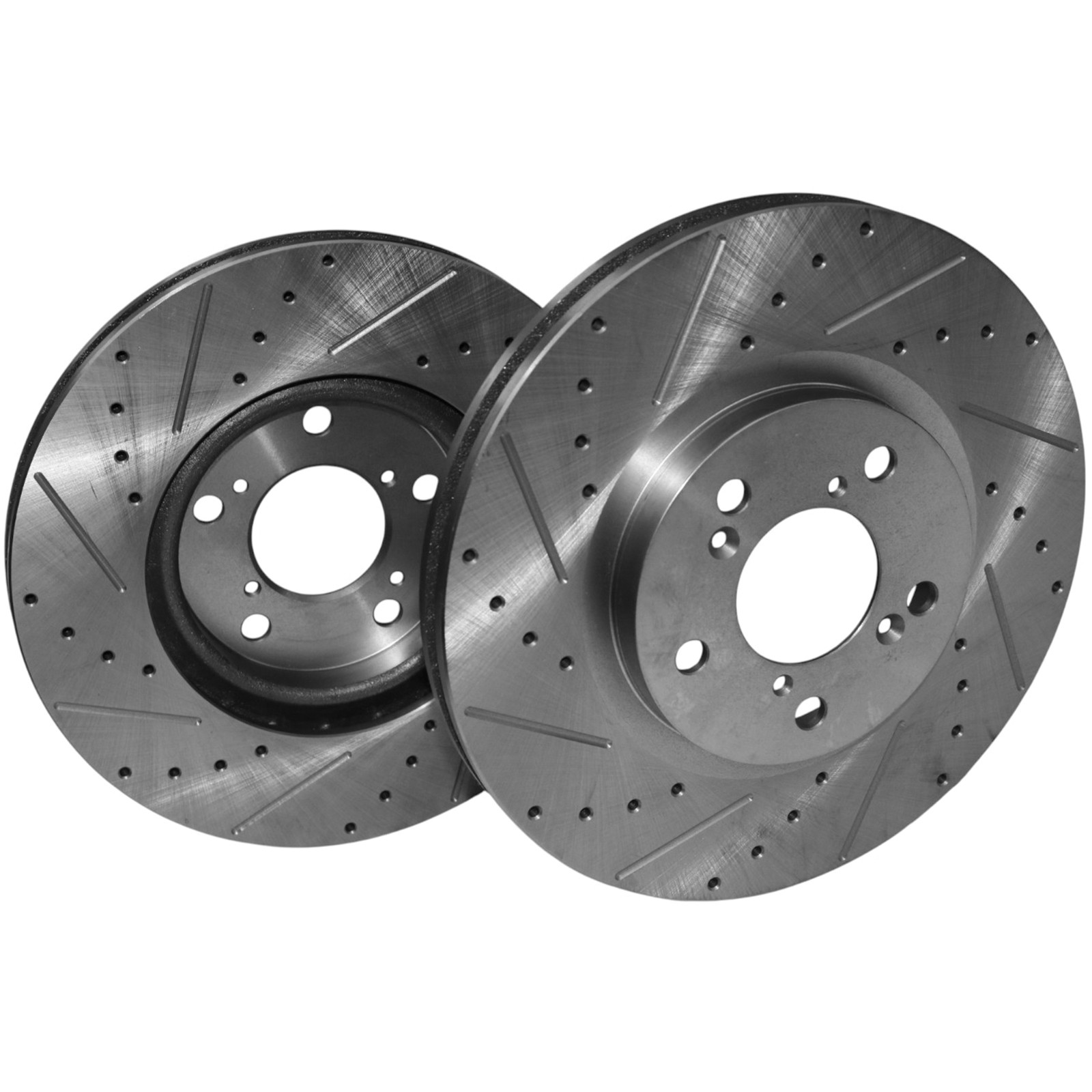 2pcs Front Drilled & Slotted Disc Brake Rotors for 2006-2014 Honda Ridgeline