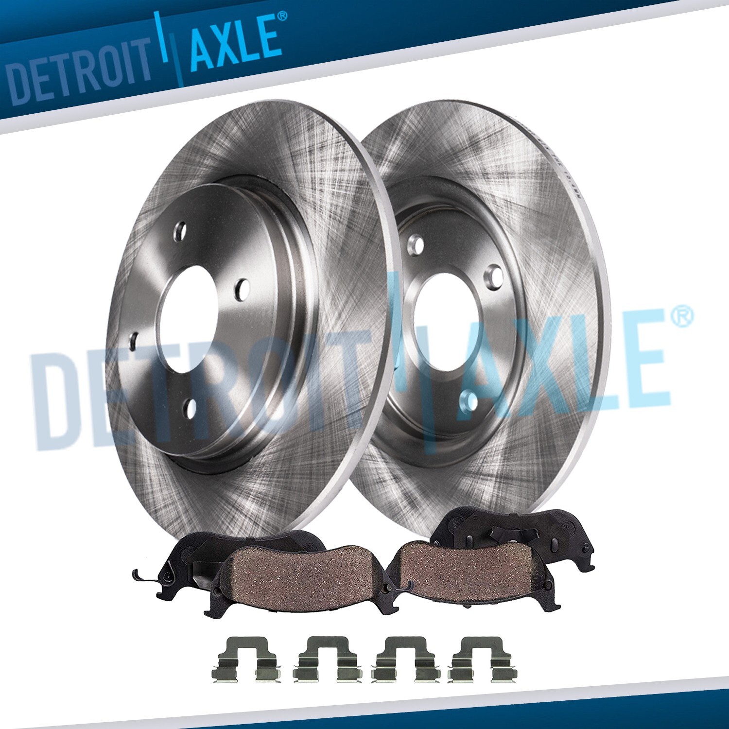 240mm Rear Disc Brake Rotors and Ceramic Brake Pads Kit for 2012 – 2019 Fiat 500