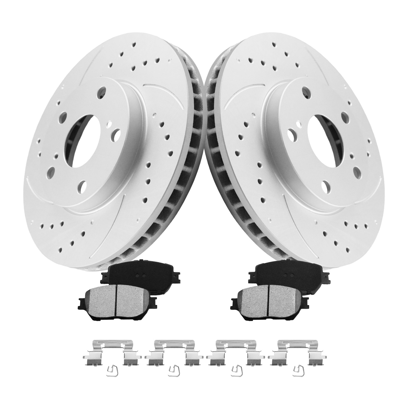 10.8in Front Disc Rotors Ceramic Brake Pads Kit for 2002-2005 2006 Toyota Camry