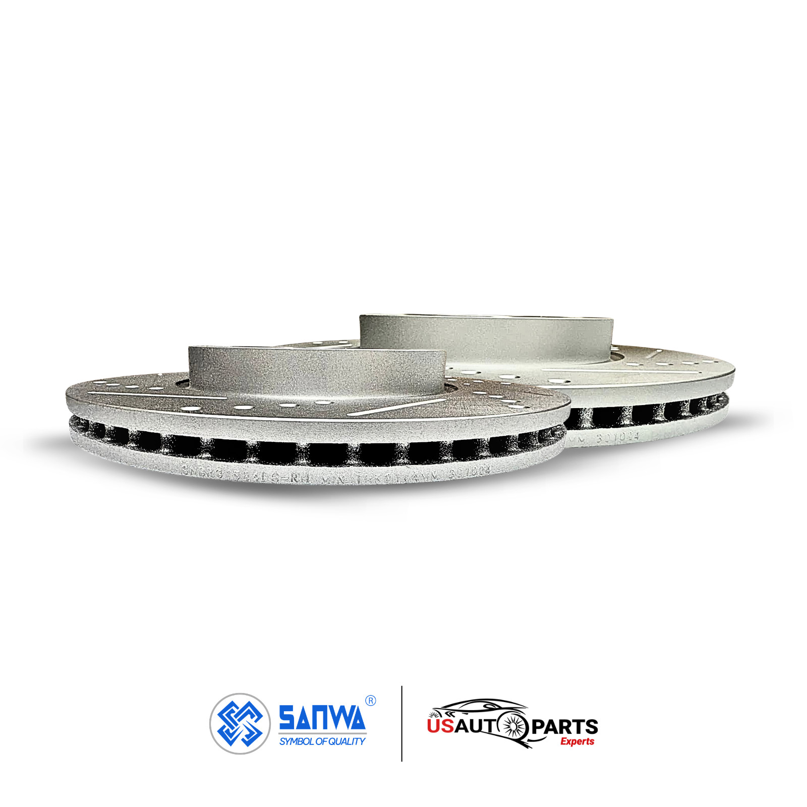 PAIR OF FRONT BRAKE ROTOR VENTED & GEOMET COATED D&S 280mm FOR KIA ELANTRA 11-23