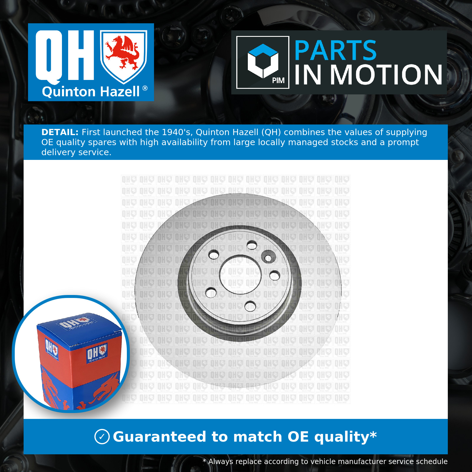 2x Brake Discs Pair Vented fits VOLVO S80 Mk2 4.4 Front 06 to 12 B8444S 336mm QH