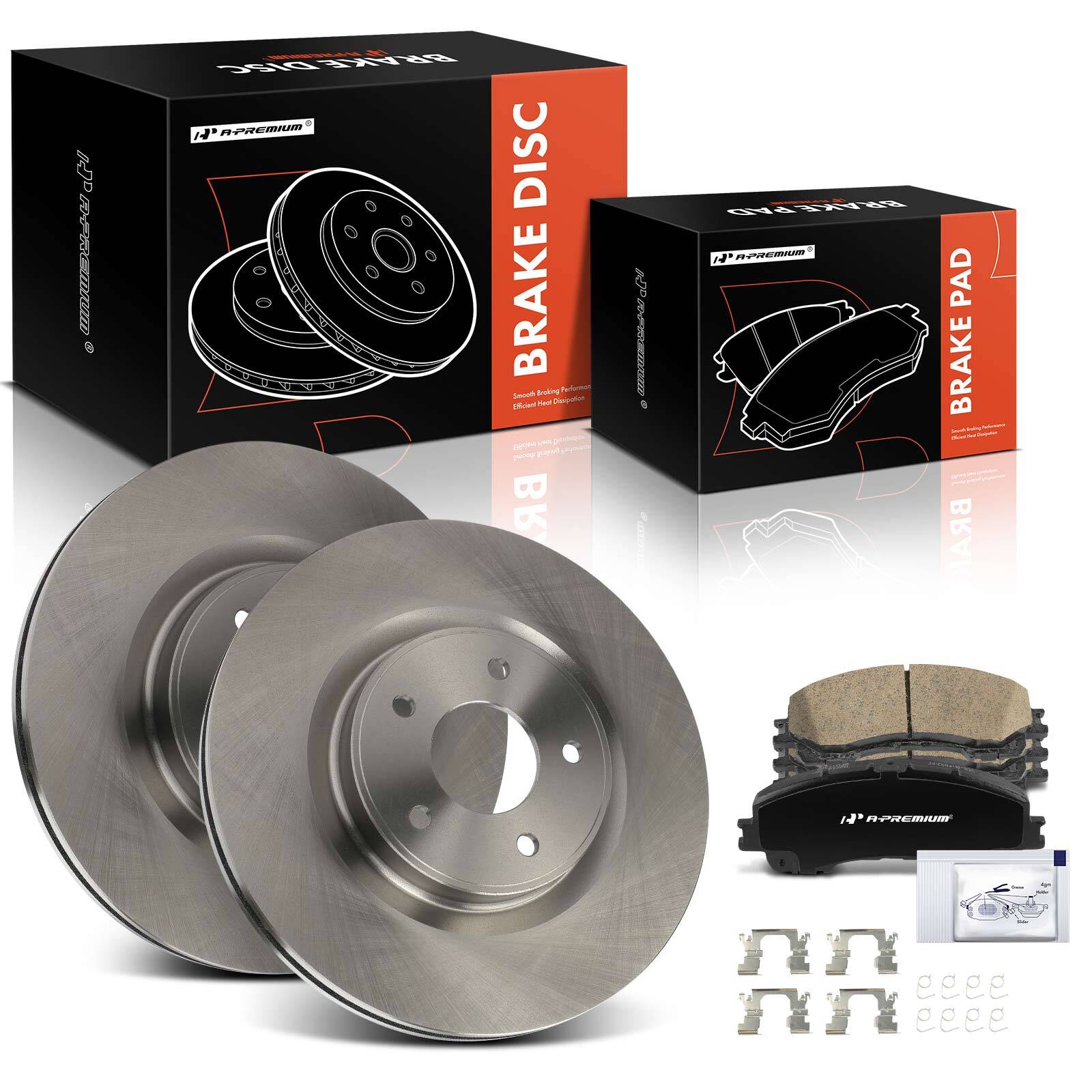 A-Premium Front Disc Brake Rotors & Ceramic Pads for INFINITI Q50 2014-2022 Q60