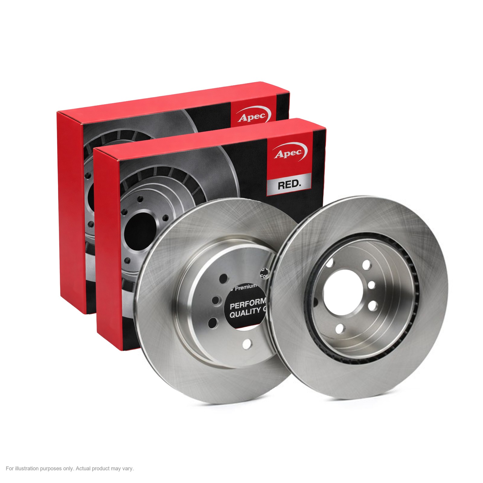 2x APEC Rear Brake Discs For BMW 5 Touring (F11) 520 d 2 155kW/211HP/1995cc