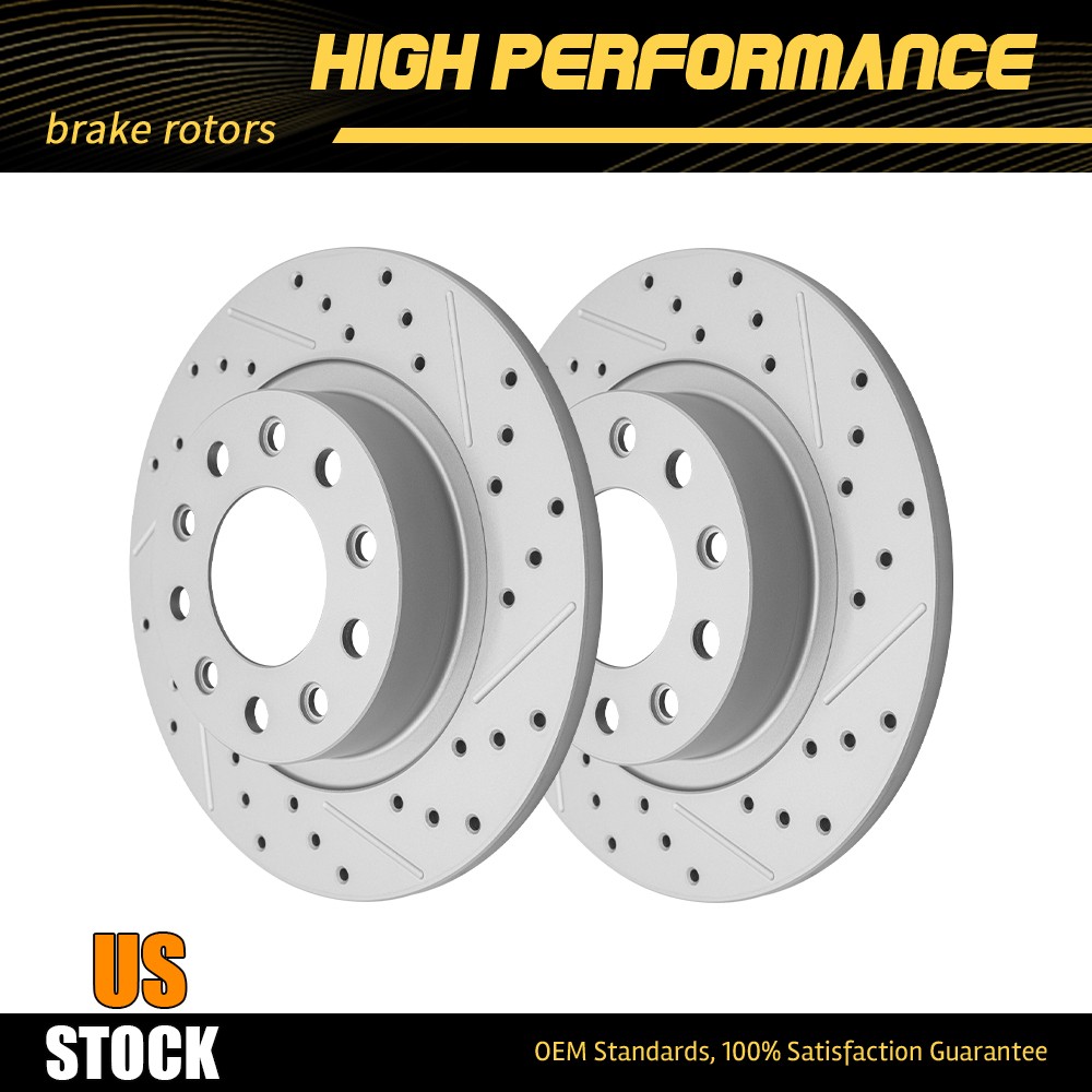 264mm Rear Drilled Disc Brake Rotors For 2013 – 2016 Dodge Dart