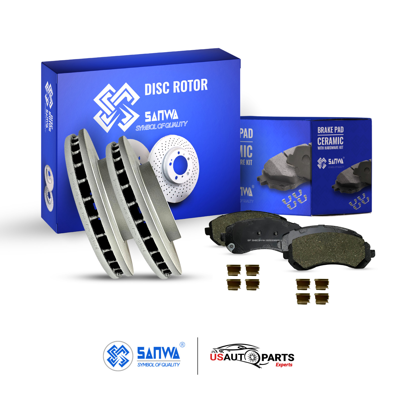 FRONT BRAKE ROTOR VENTED GEOMET COATED & CERAMIC PAD KIT 275mm FOR PONTIAC 01-07