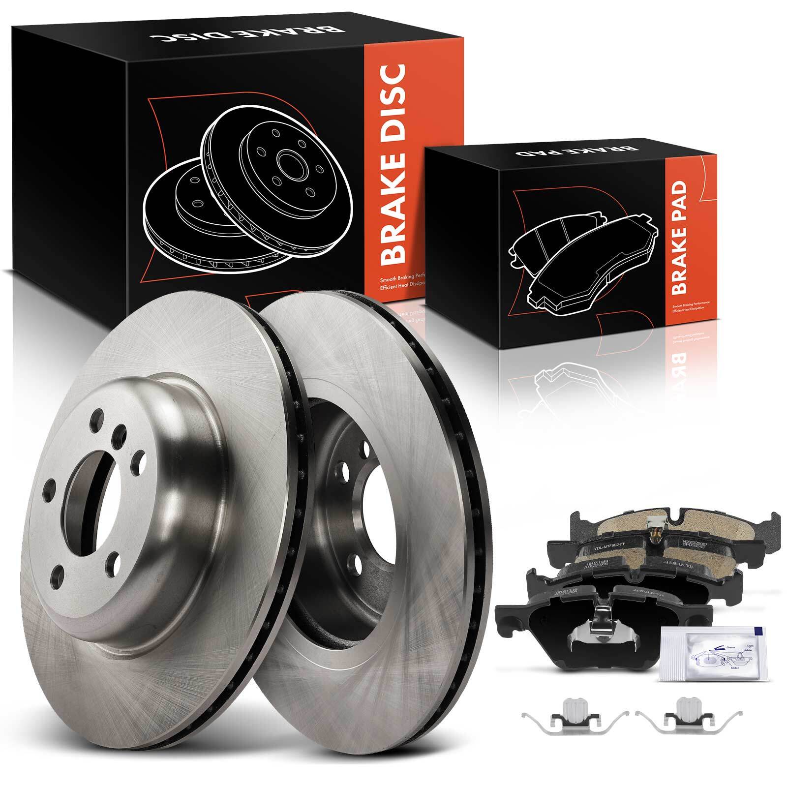 6x New Front Disc Brake Rotor & Ceramic Brake Pad for BMW F10 528i 528i xDrive