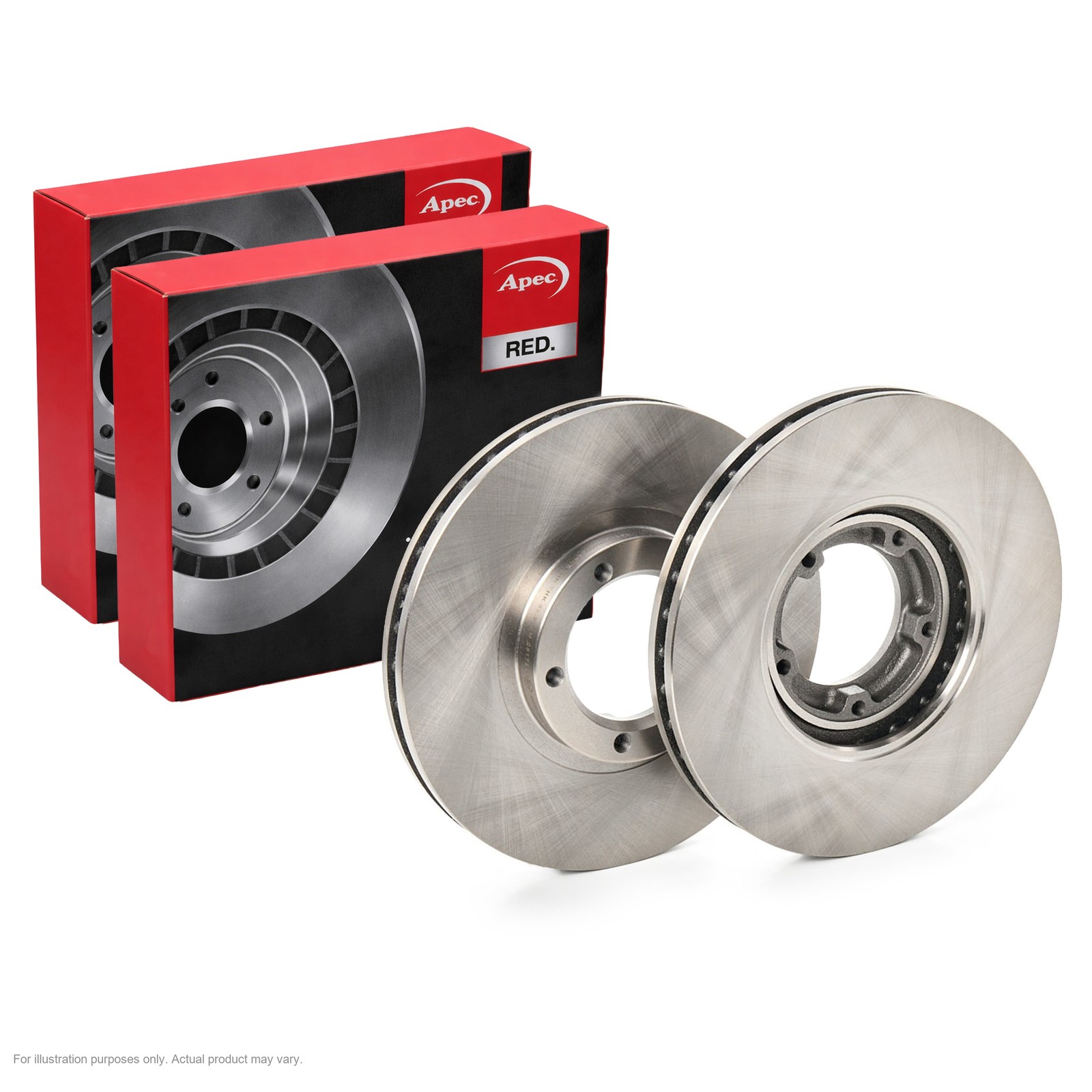 2X APEC Front Brake Discs for FORD TRANSIT Platform/Chassis 254mm Vented DSK656