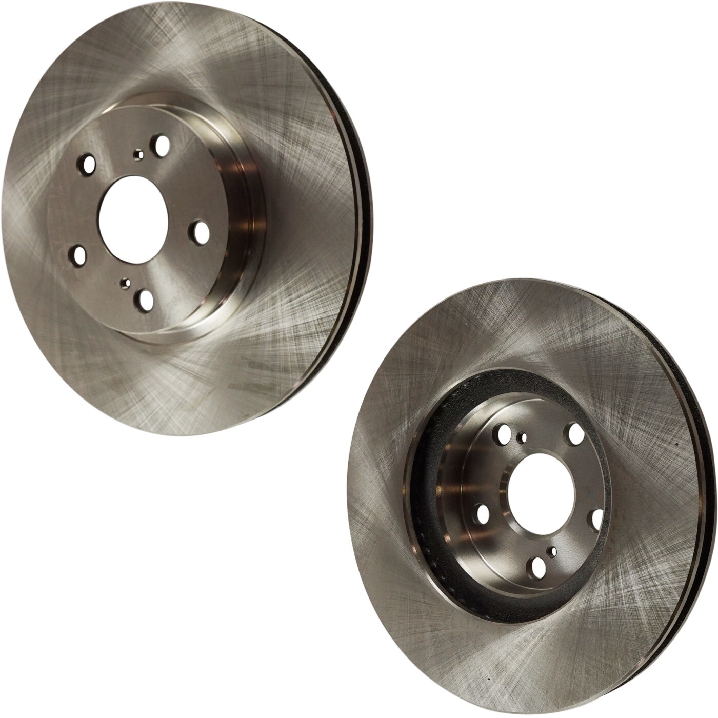 Front Brake Disc Set For 2003-2008 Toyota Corolla Plain Surface Cast Iron 5 Lugs