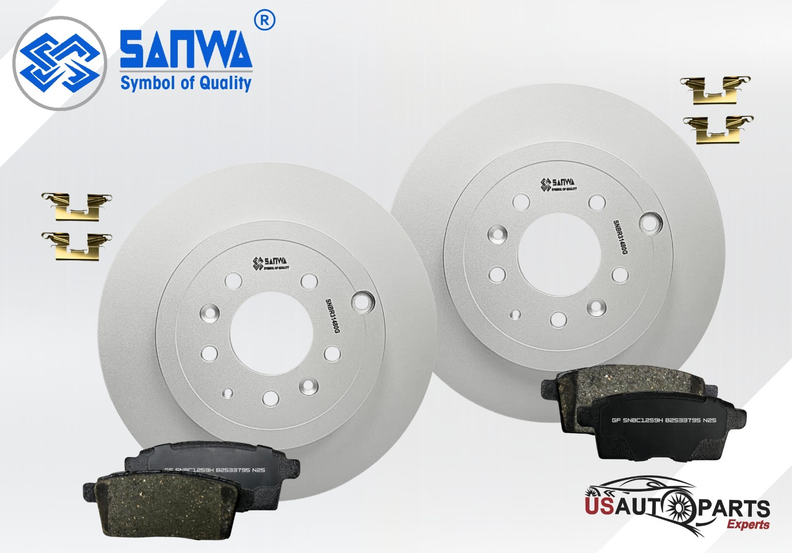 REAR BRAKE ROTOR VENTED GEOMET COATED & CERAMIC PAD KIT 302 mm FOR MAZDA 07-15