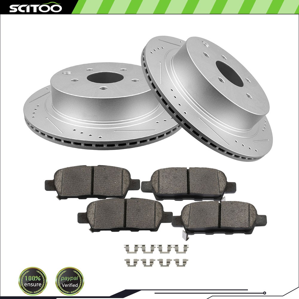Rear Brake Rotors And Pads For Nissan Murano Pathfinder Quest INFINITI FX35