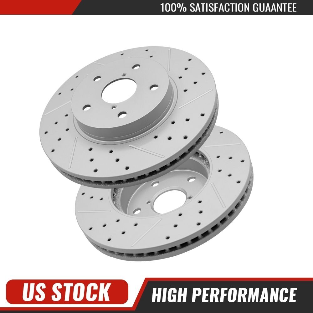 Front Drilled Disc Brake Rotors for Subaru Legacy 2.5L 2015 2016 2017 2018 2019