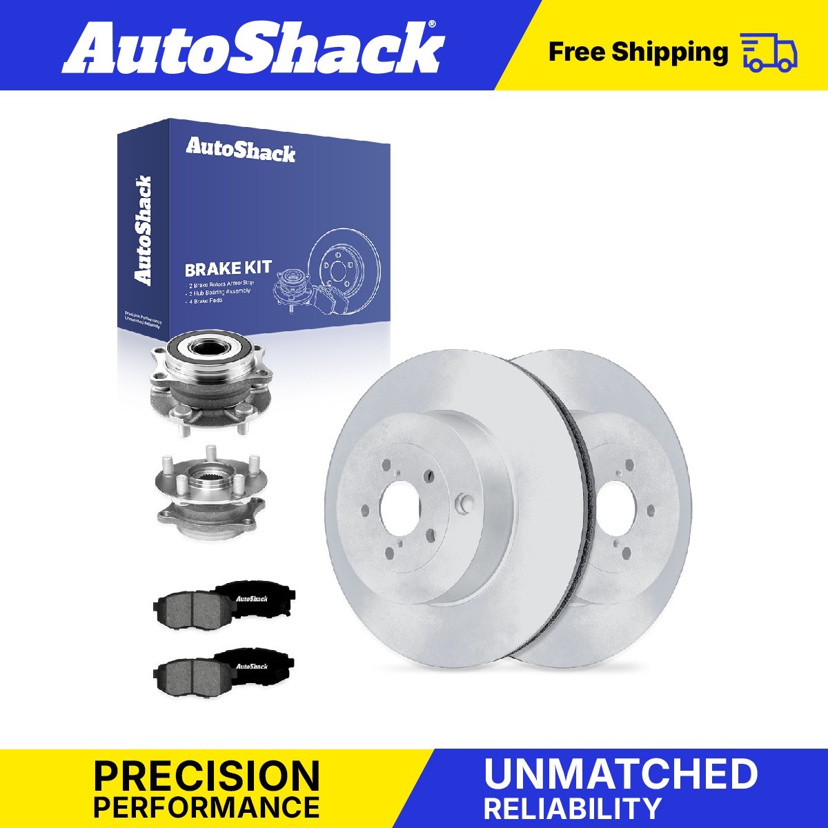 Rear Brake Rotors Premium Ceramic Pads Hubs for Subaru, BRZ 2017-2019