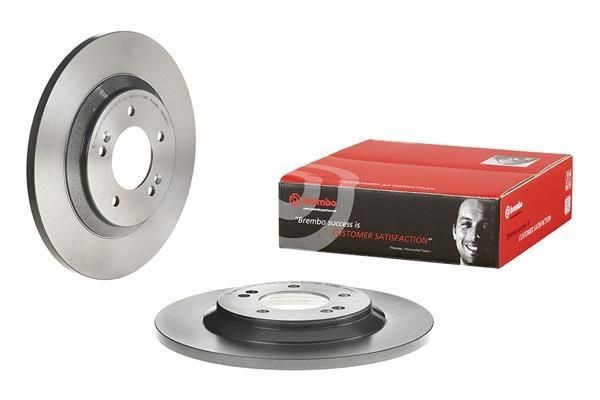 2X Brembo 08.D086.11 Rear Solid Brake Discs Fits Hyundai I30