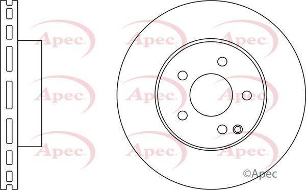 Brake Discs Pair Front FOR MERCEDES W204 204bhp 1.8 C250 09->14 CHOICE2/2 Apec