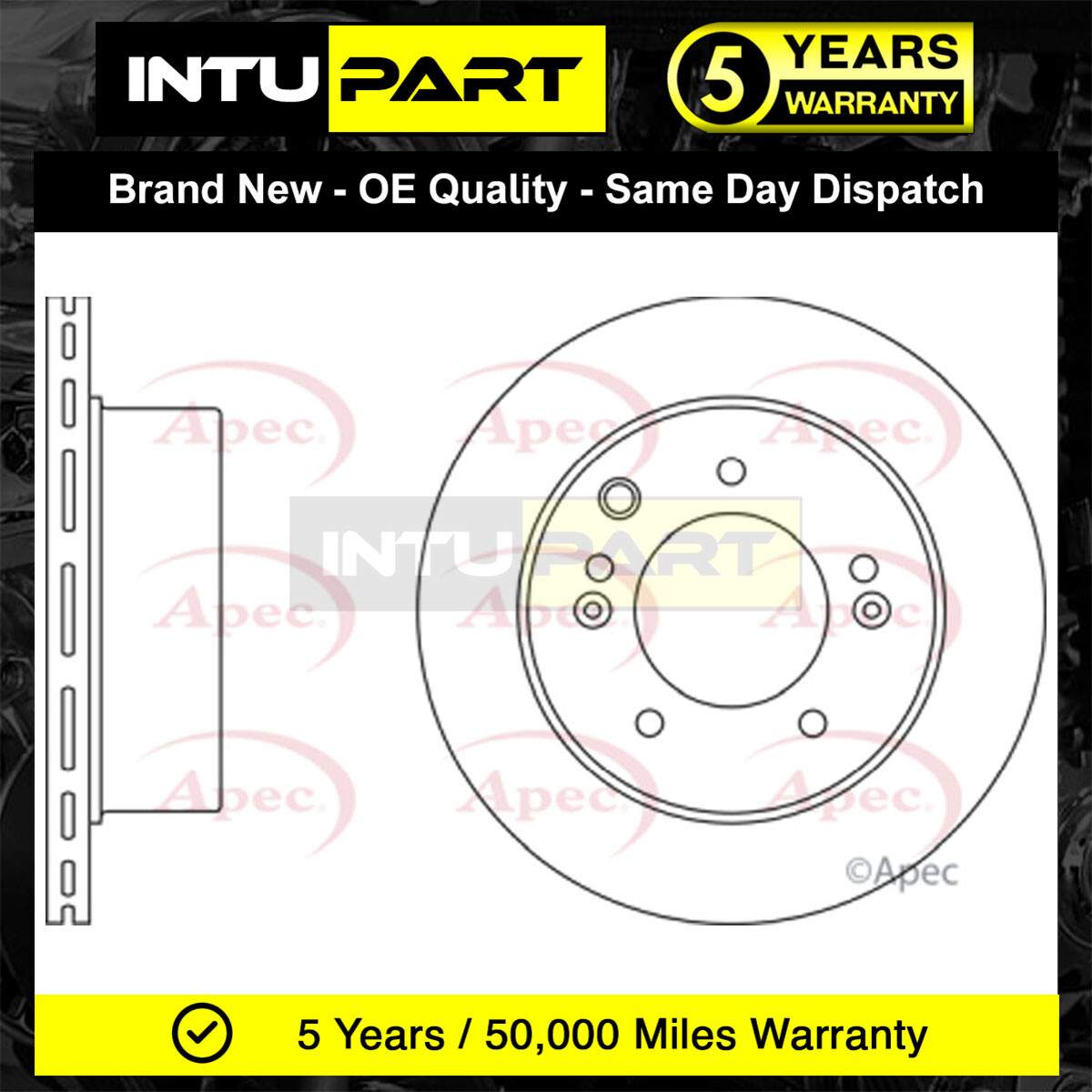 Fits Kia Sorento 2002-2009 2.4 2.5 CRDi 3.5 IntuPart Rear Brake Disc 584113E300