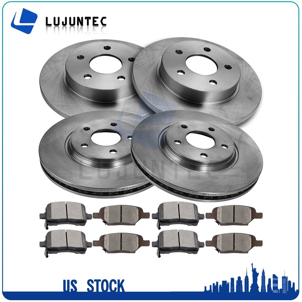 Front & Rear Brake Disc Ceramic Pads And Rotors For Chevrolet HHR Pontiac G6
