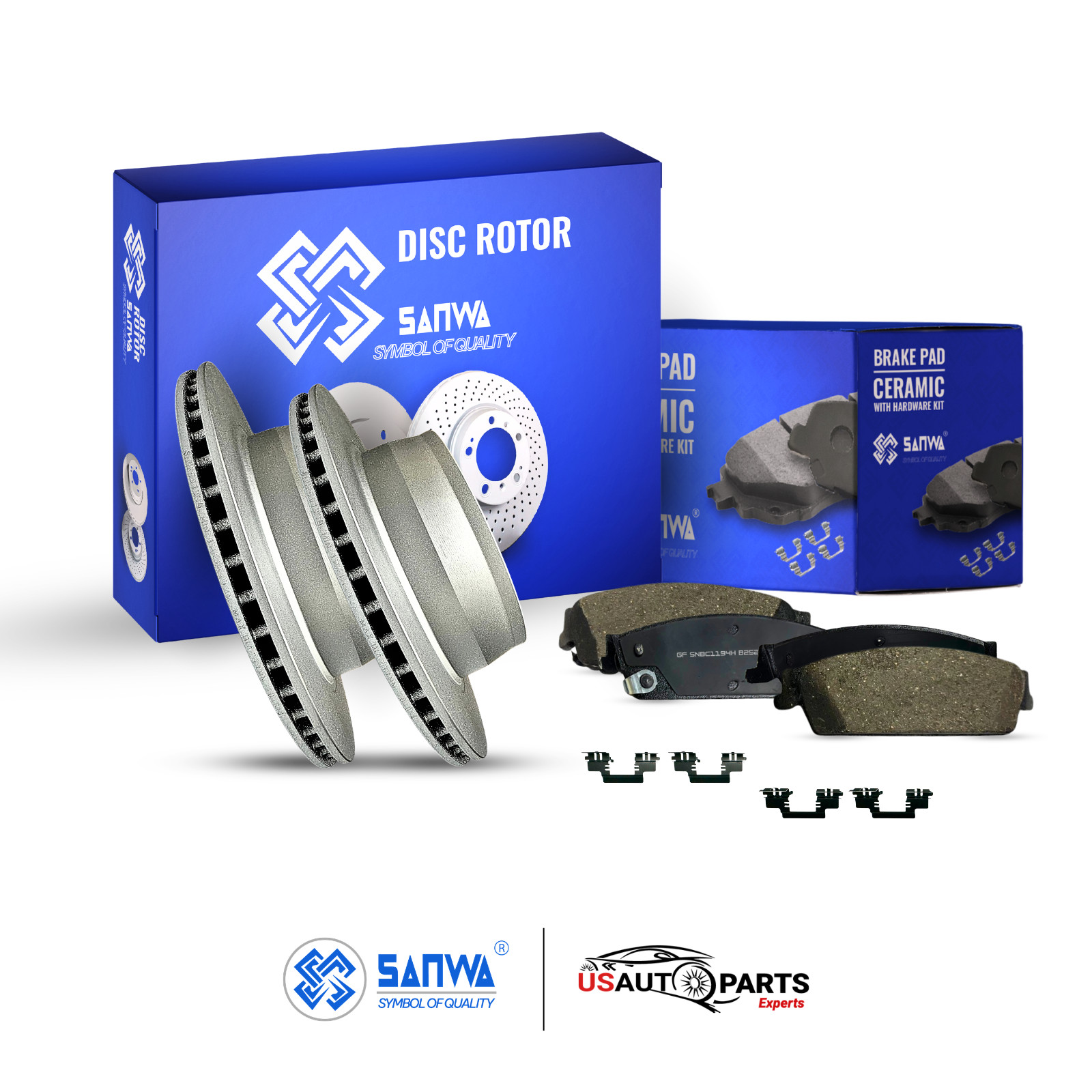 REAR BRAKE ROTOR VENTED GEOMET COATED &CERAMIC PAD KIT 345 mm FOR CADILLAC 07-20