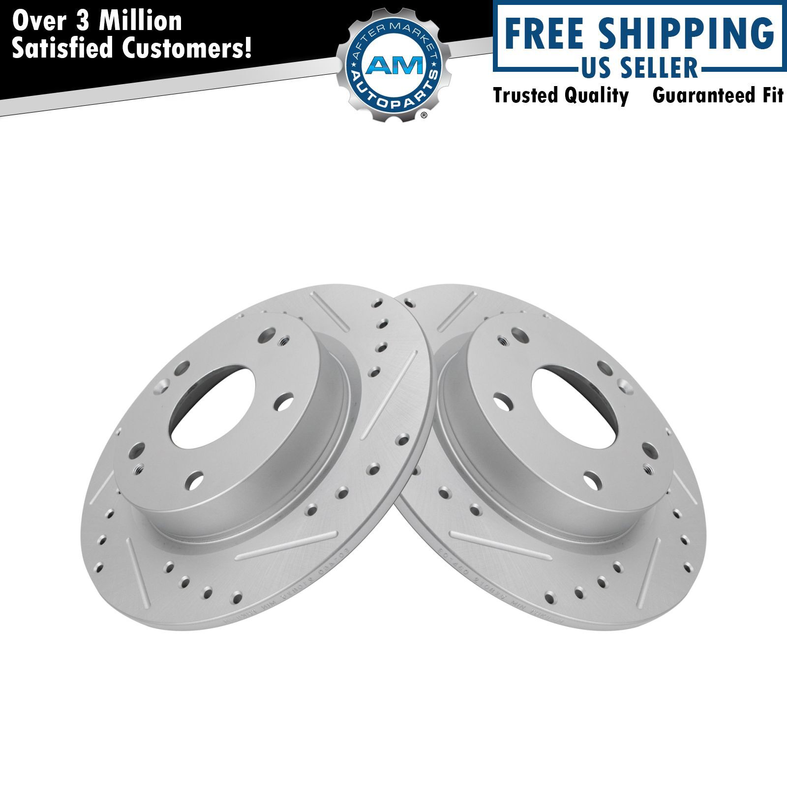 Rear Brake Rotors Set Solid For 2016-2023 Honda Civic 2019-2022 Insight
