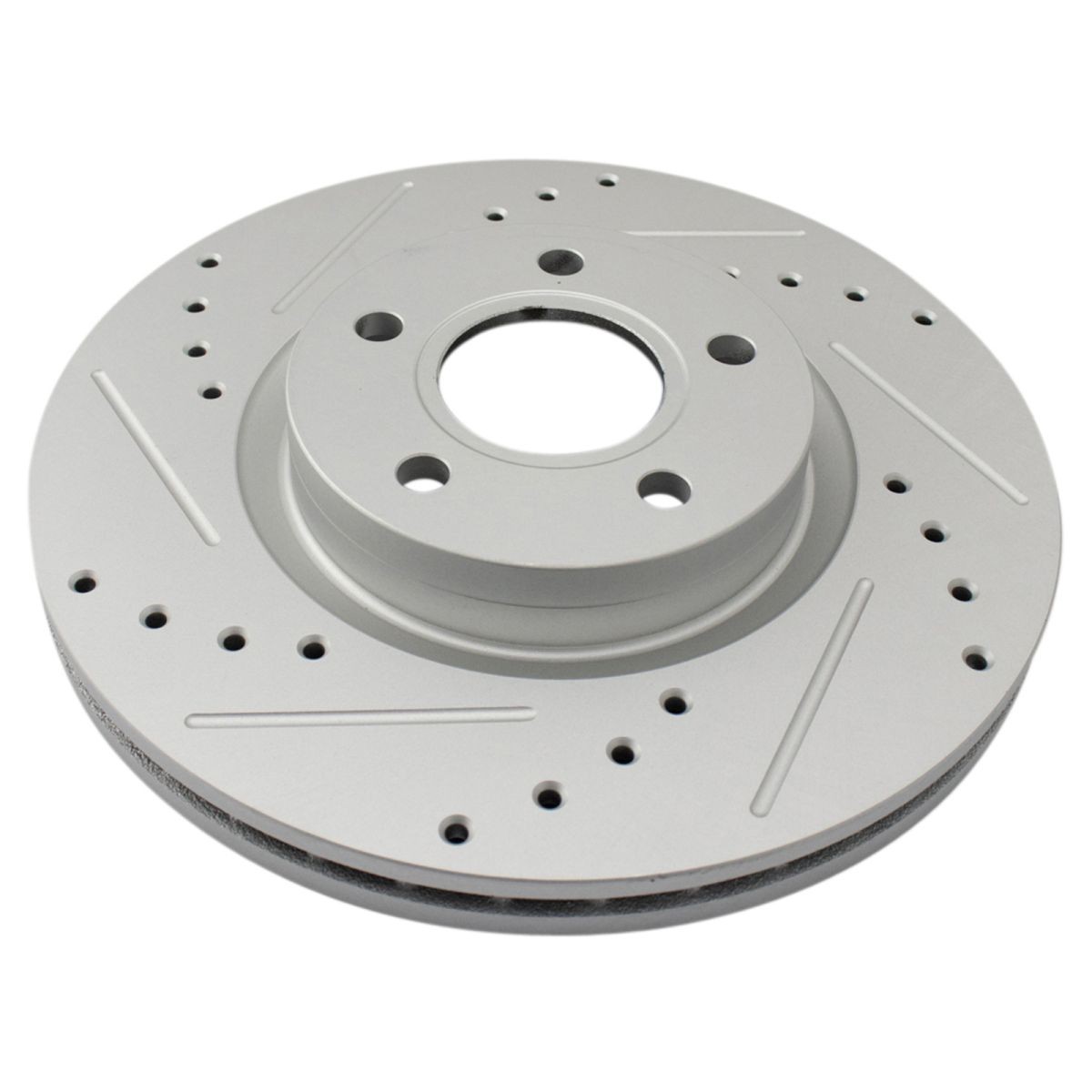 Front Performance Drilled Slotted G-Coated Disc Brake Rotor Pair New