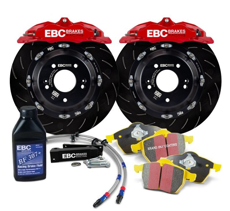 EBC 4 Pistons 330x28mm BBK Big Brake Kit for 12-19 Abarth 500 [Red]
