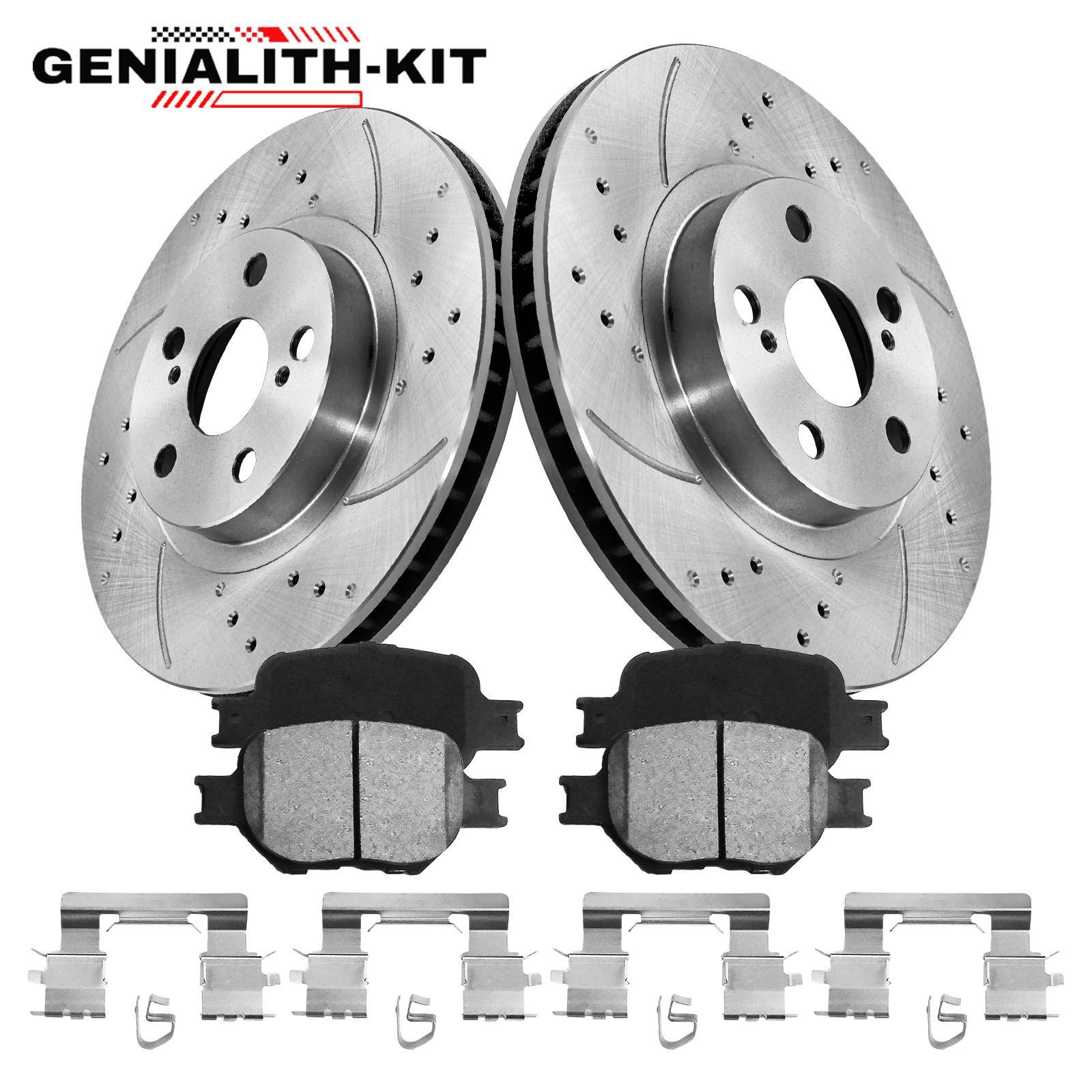 275mm Front Drilled Rotors + Ceramic Brake Pads for Toyota Celica GTS Scion TC