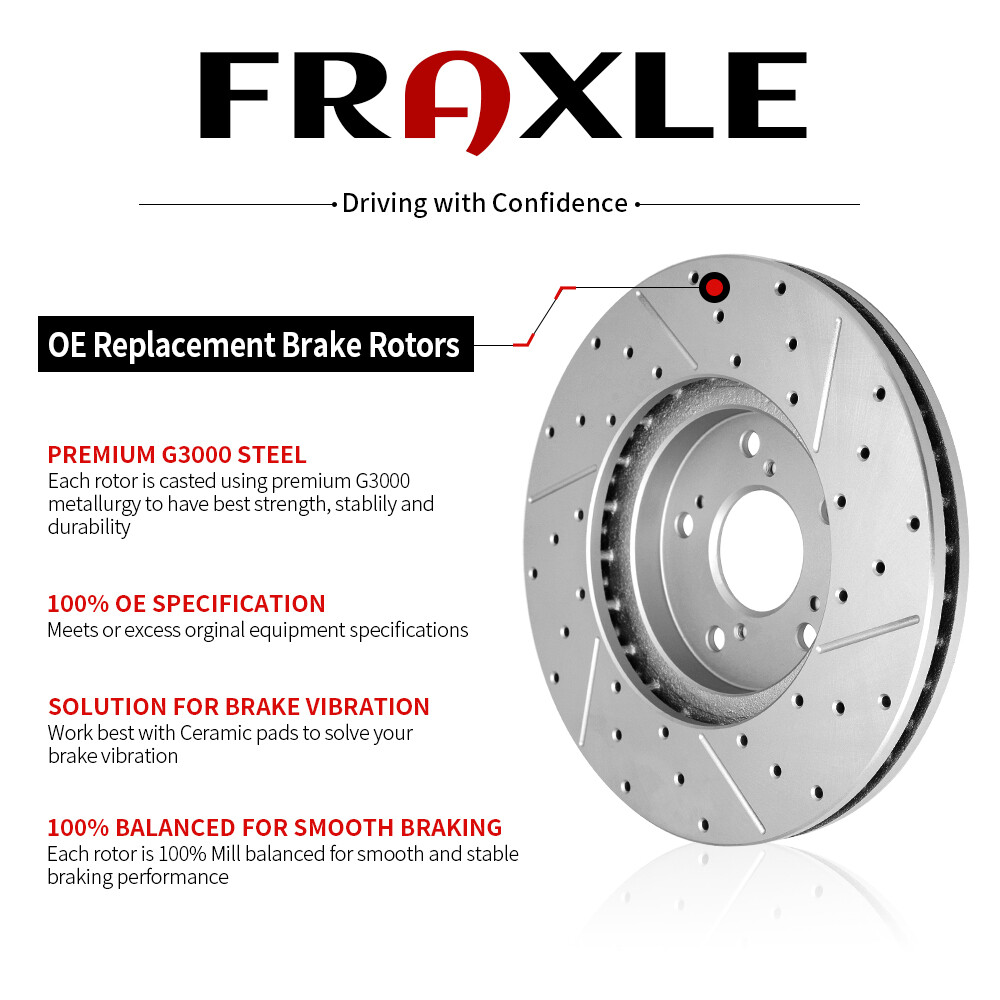 Front Rear Brake Rotor & Ceramic Pad Kit For Ford Explorer Flex Taurus Lincoln