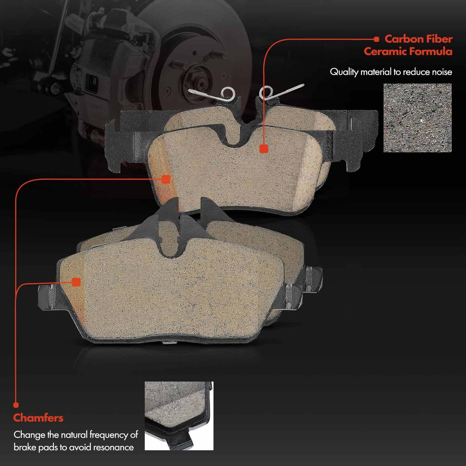 12pcs Front & Rear Side Disc Rotors & Brake Pads for BMW I01 i3 2014-2016 4 Door