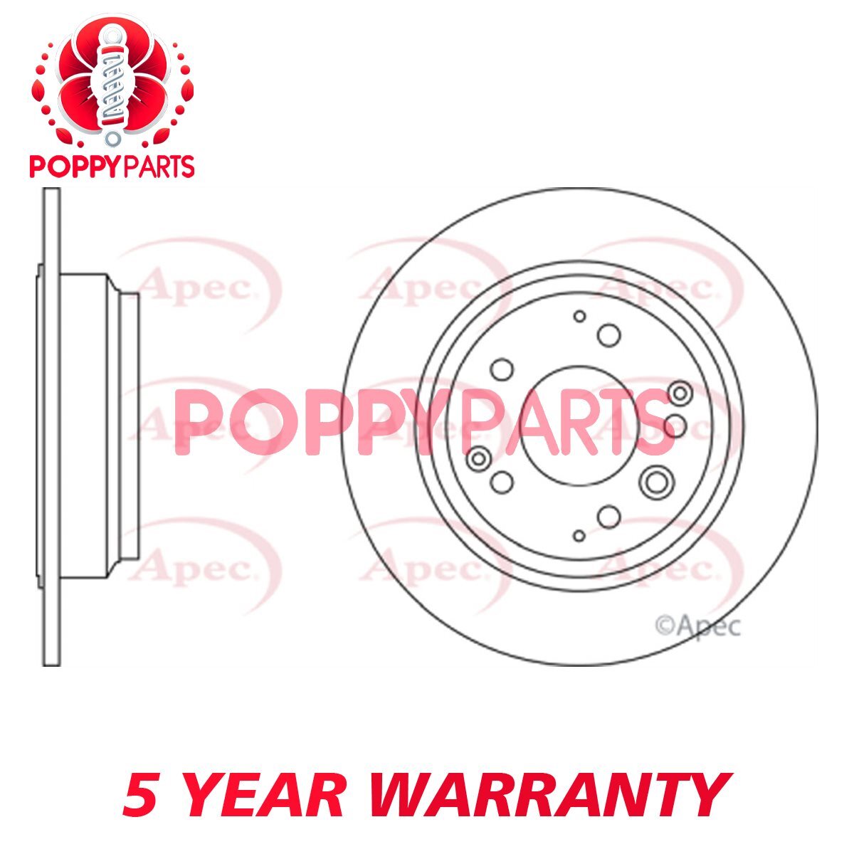 Fits Honda Legend 1991-2009 Shuttle 1994-2003 GCP Rear Brake Disc