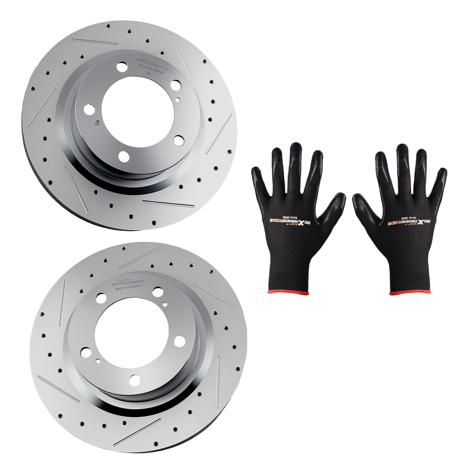 Front Drilled & Slotted Disc Brake Rotors For Lexus Lx570 2016-2021 S-31482